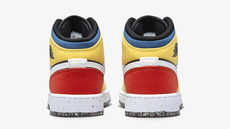 Air Jordan 1 Mid SE GS Multi Canvas DV1316-100 Back