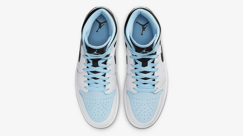 Air Jordan 1 Mid White Black Blue DV1308-104 Top