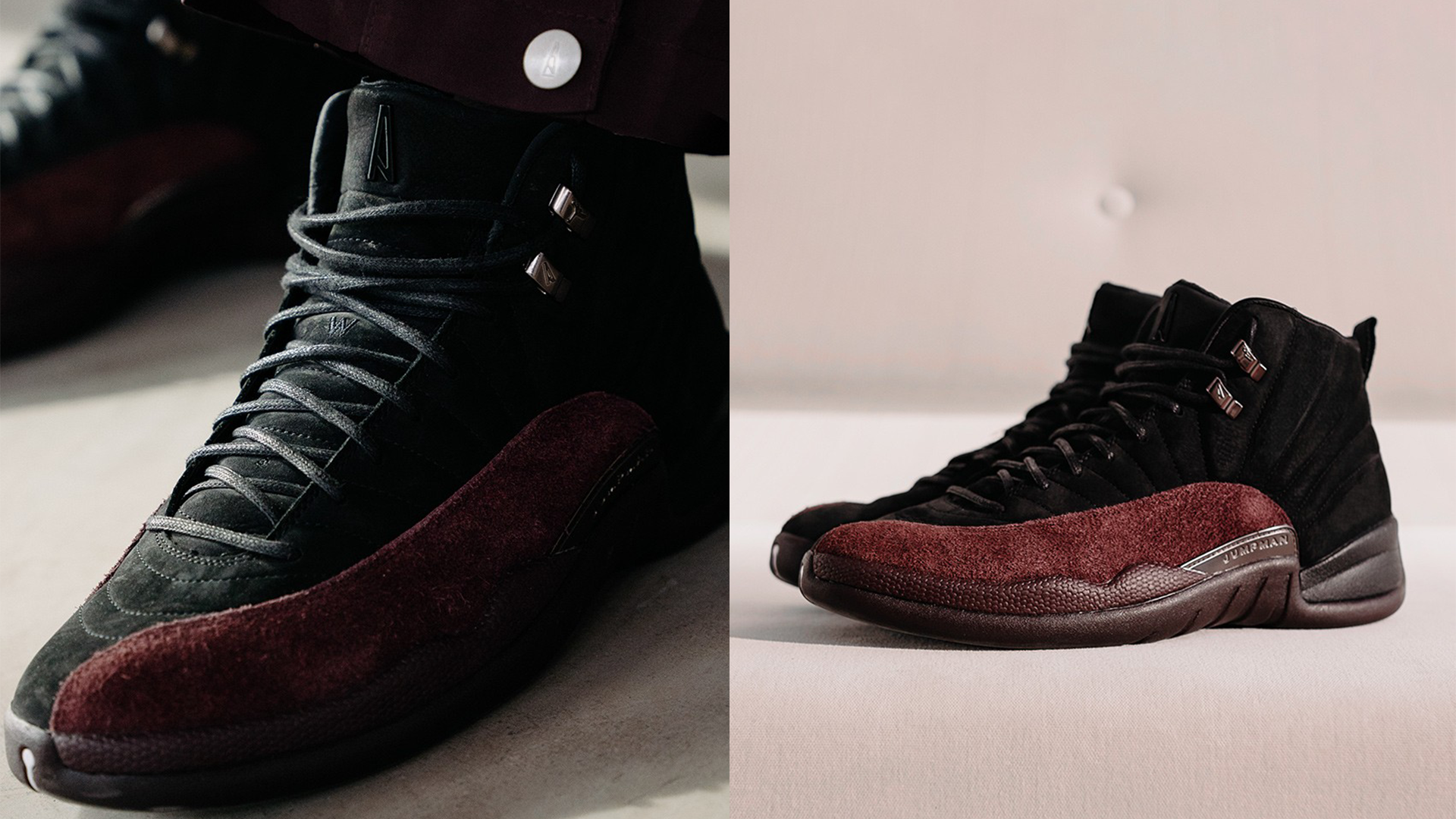 A Ma Maniere x Air Jordan 12 Black Burgundy Crush