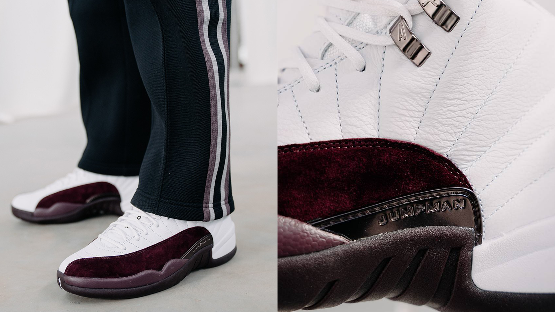A Ma Maniere x Air Jordan 12 White Burgundy Crush