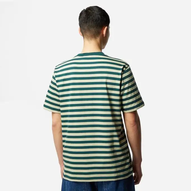 Carhartt WIP Scotty Striped Pocket T-Shirt Green back