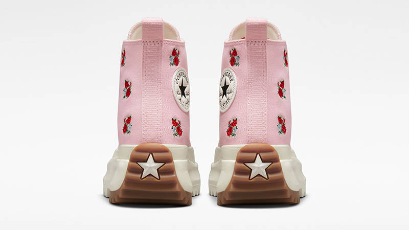 Converse Run Star Hike Platform Embroidered Floral Pink A05192C Back