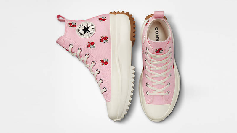 Converse Run Star Hike Platform Embroidered Floral Pink A05192C Top