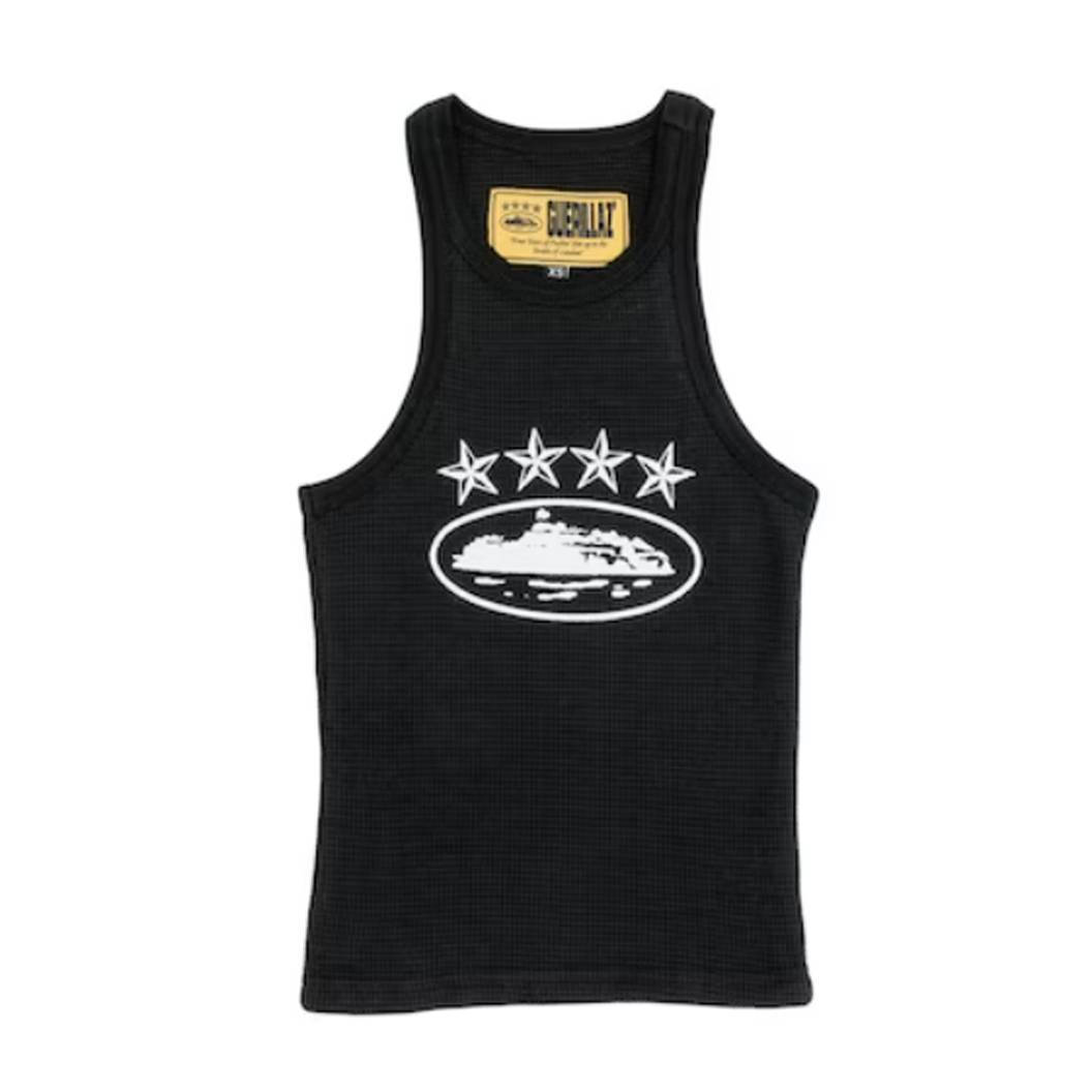 Corteiz 4Starz Alcatraz Womens Tank Top Black Feature