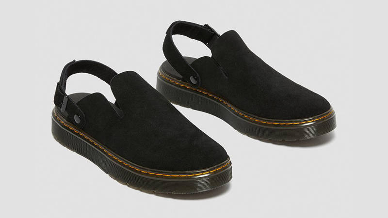 Dr. Martens Carlson Suede Mules Black 27410001 Front