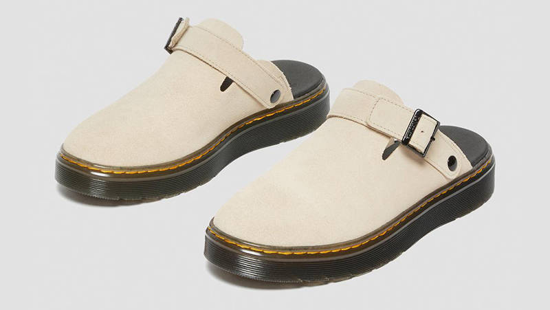 Dr. Martens Carlson Suede Mules Sand 27410268 Side