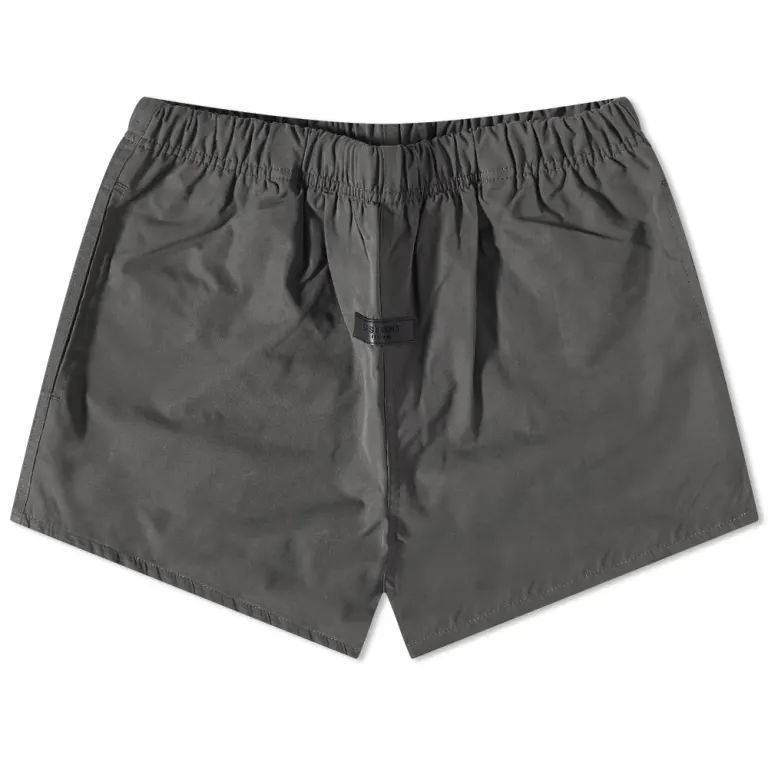Fear of God Essentials Logo Dock Shorts Off Black Feature