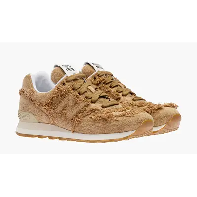 Miu Miu x New Balance 574 Cognac Denim | Where To Buy | 5E765D 