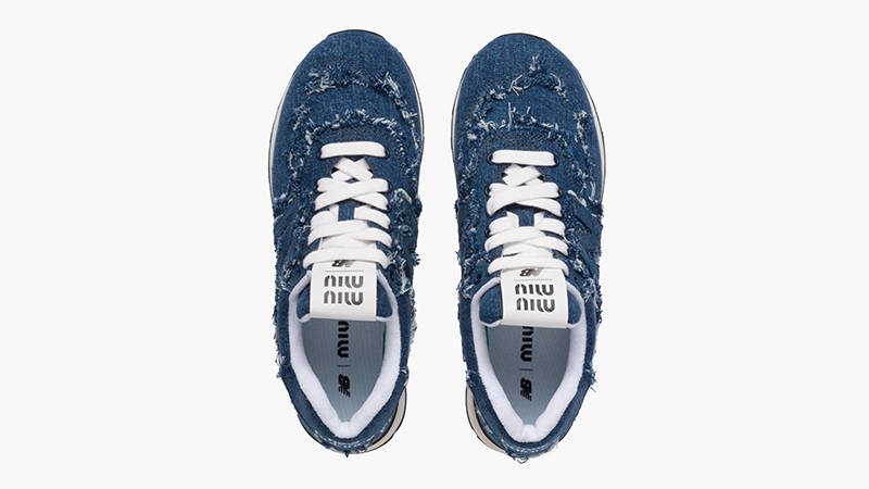 Miu Miu x New Balance 574 Fringed Blue 5E765D-3F63-F0E93-F-015 Side Top