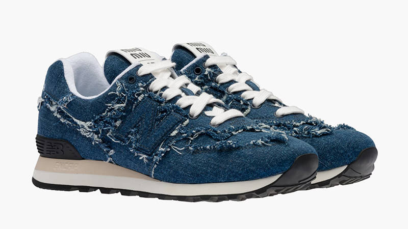 Miu Miu x New Balance 574 Fringed Blue 5E765D-3F63-F0E93-F-015 Side