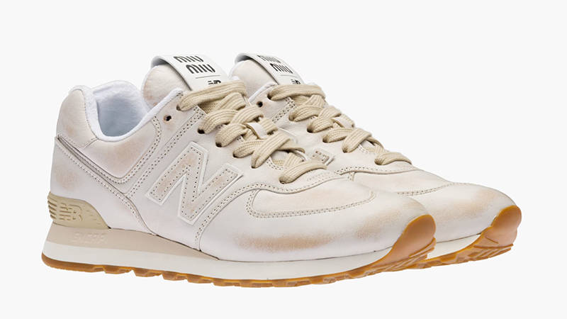 Miu Miu x New Balance 574 White Leather 5E946D-3H02-F0009-F-015 Side