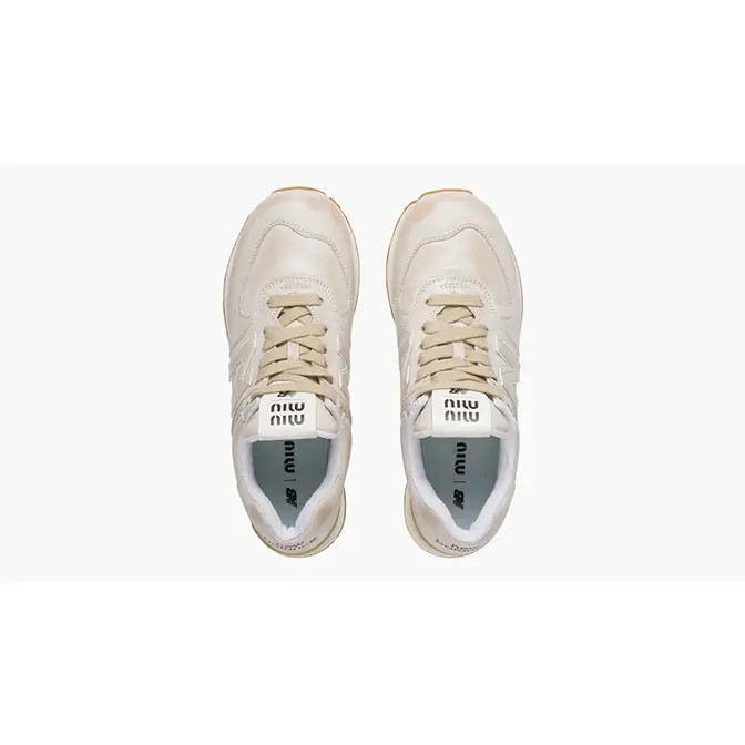 Miu Miu x New Balance 574 White Leather | Where To Buy | 5E946D 