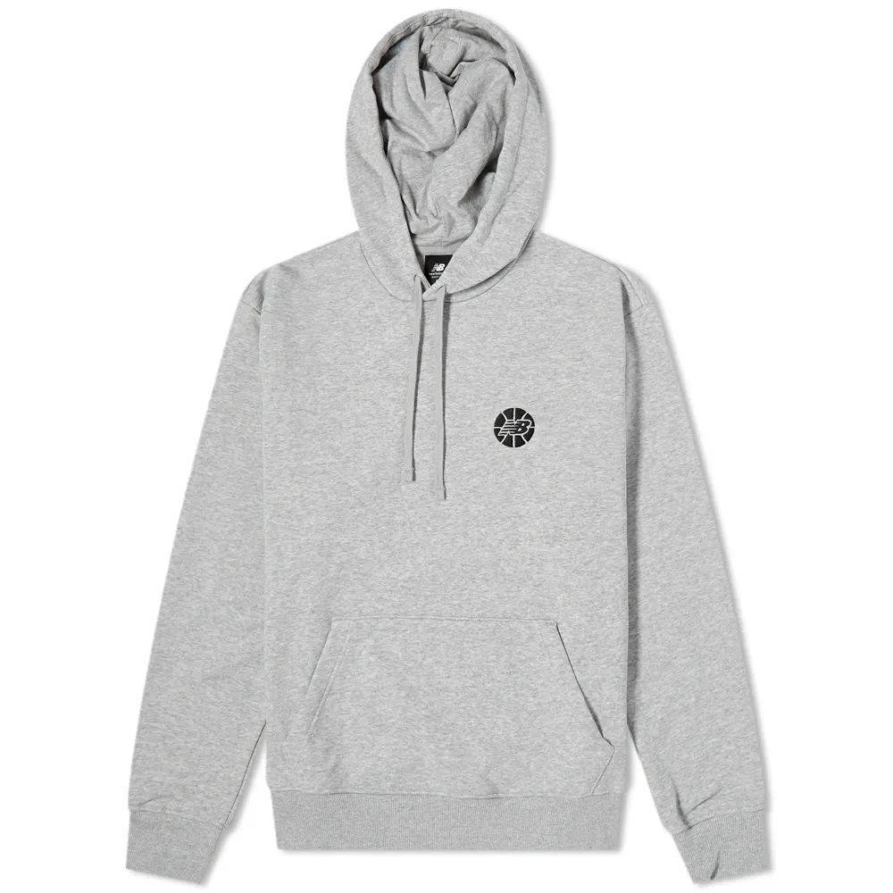 New Balance Hoops Essentials Fundamental Hoodie - Grey | The Sole Supplier