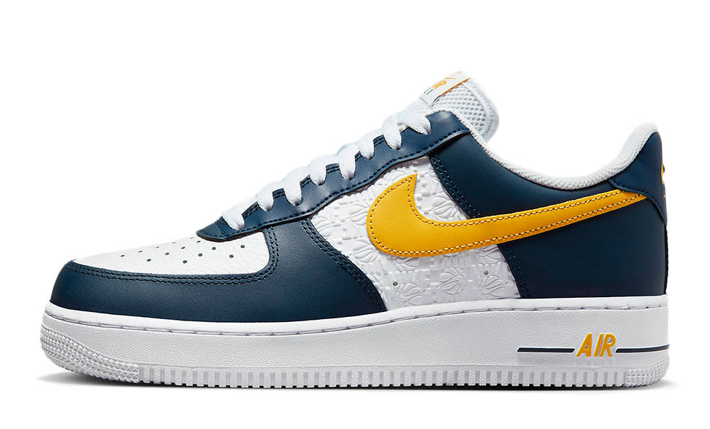 Blue and gold air force ones sale