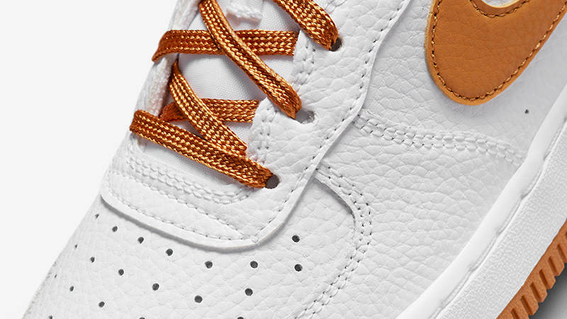 Nike Air Force 1 Low GS White Desert Ochre FJ0706-100 Detail