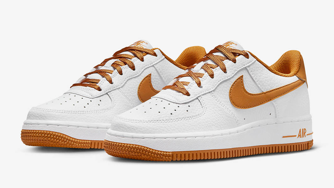 Nike Air Force 1 Low GS White Desert Ochre FJ0706-100 Side