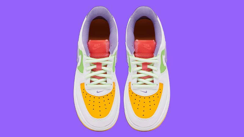 Nike Air Force 1 Low GS White Multi Middle