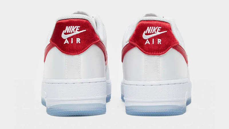 Nike Air Force 1 Low Satin White Red back