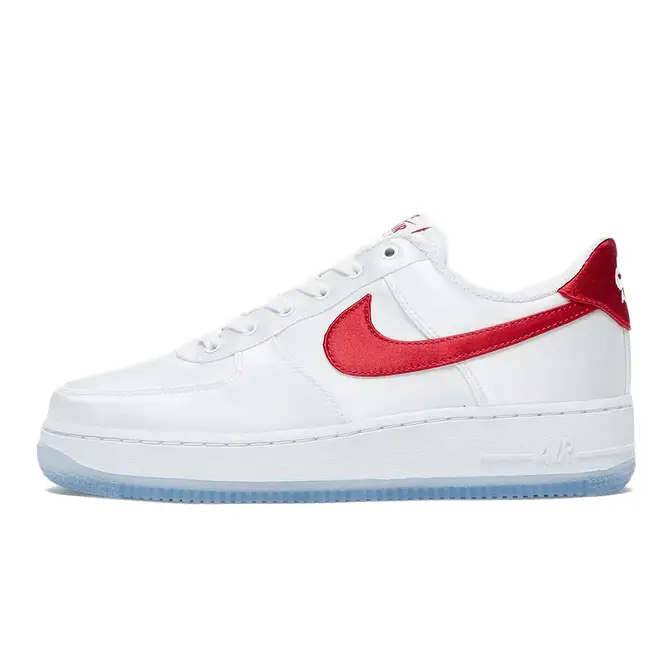 Nike Air Force 1 Low Satin White Red | Where To Buy | DX6541-100 | The ...