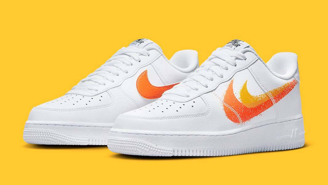 Nike Air Force 1 Low Spray Paint Swoosh White Front