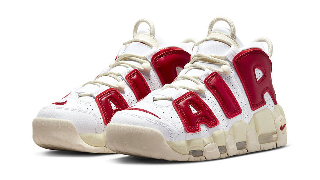 Nike Air More Uptempo White Red Sail FN3497-100 Side