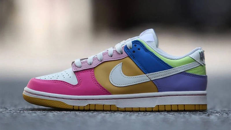 Nike Dunk Low Multi-Colour Font Side 3