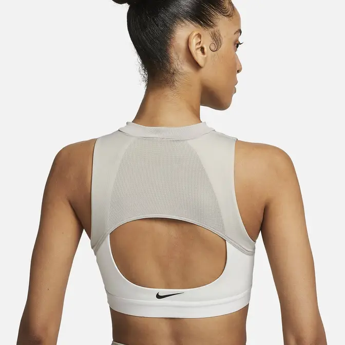 Nike Indy Mini Mock-neck Light-support Padded Sports Bra Summit White Backside