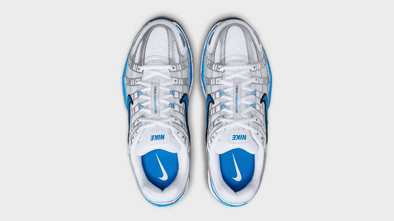Nike P-6000 White Silver Blue FD9876-100 Top
