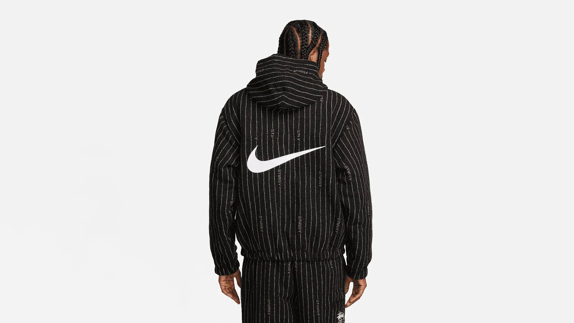 Nike x Stussy Stripe Wool Jacket | Where To Buy | dr4023-010 | The