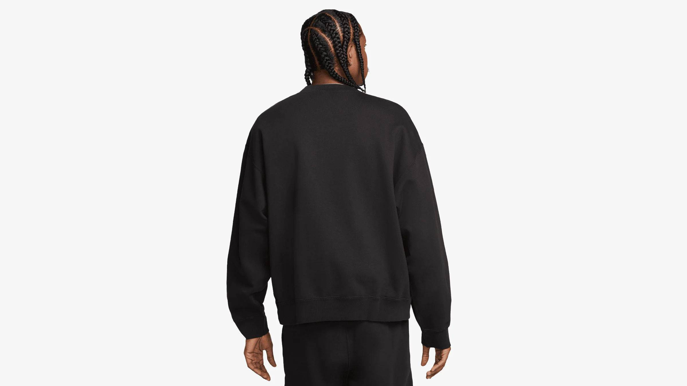 Nike x Stussy Washed Crew Sweat Black Backside
