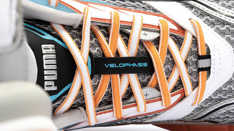 PUMA Velophasis Teal Orange Detail