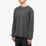 Stussy Long Sleeve Basic Stock Thermal T-Shirt Washed Black Front