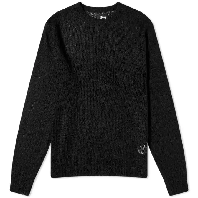Stussy S Loose Knit Sweater Black Feature