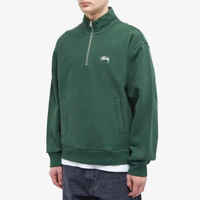 Stussy Stock Logo Quarter Zip | Where To Buy | 118470-fore | The Sole ...