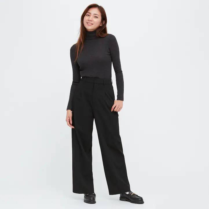 UNIQLO Pleated Wide Trousers, Where To Buy, 450639-COL39