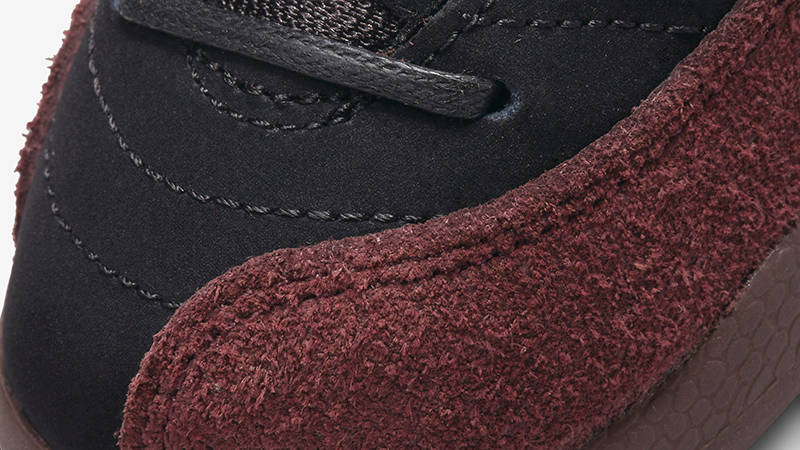 A Ma Maniére x Air Jordan 12 Toddler Black Burgundy Crush FB2687-001 Detail