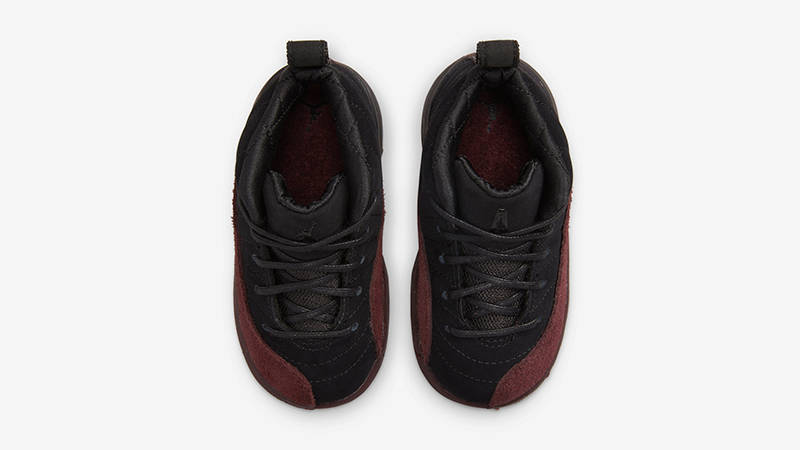 A Ma Maniére x Air Jordan 12 Toddler Black Burgundy Crush FB2687-001 Top
