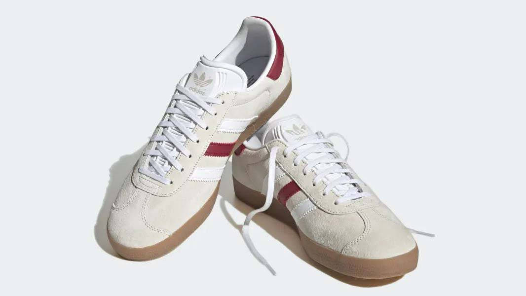 adidas Gazelle Aluminium Burgundy Front