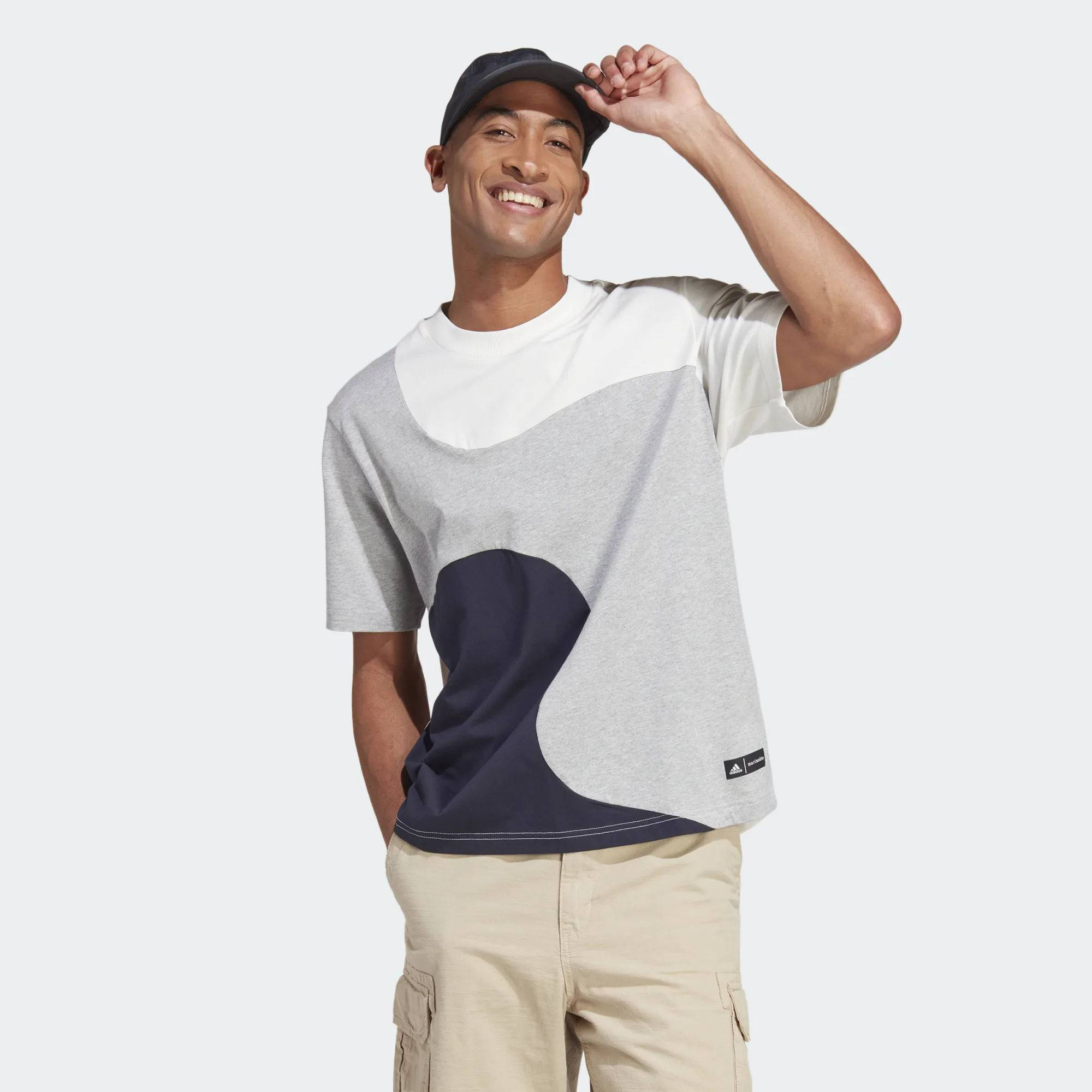 adidas Marimekko Future Icons 3-Stripes T-shirt Medium Grey Heather Feature