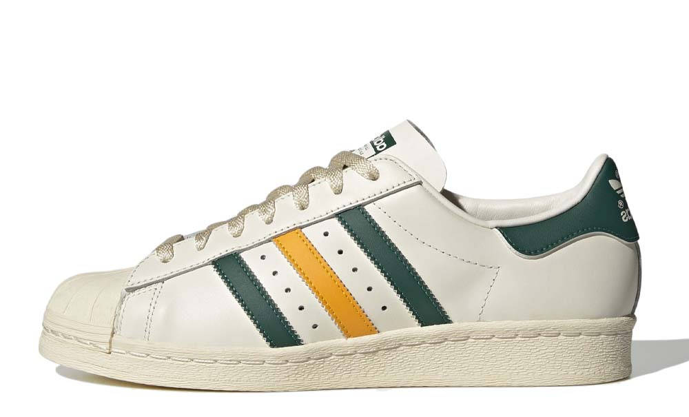 Adidas Superstar 80s Deluxe Trainers Dark Green/White