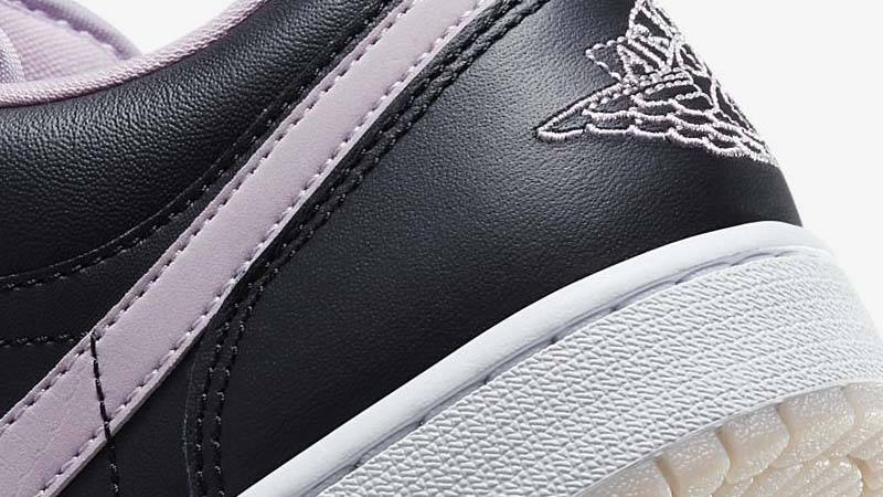 Air Jordan 1 Low Black Lilac Closeup