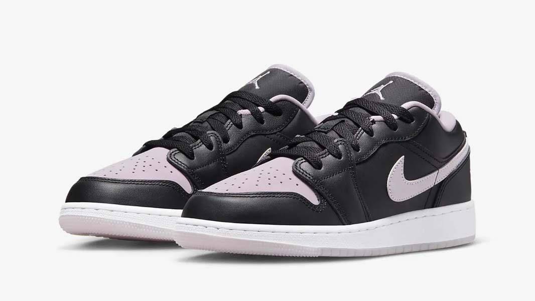 Air Jordan 1 Low SE GS Black Iced Lilac Front