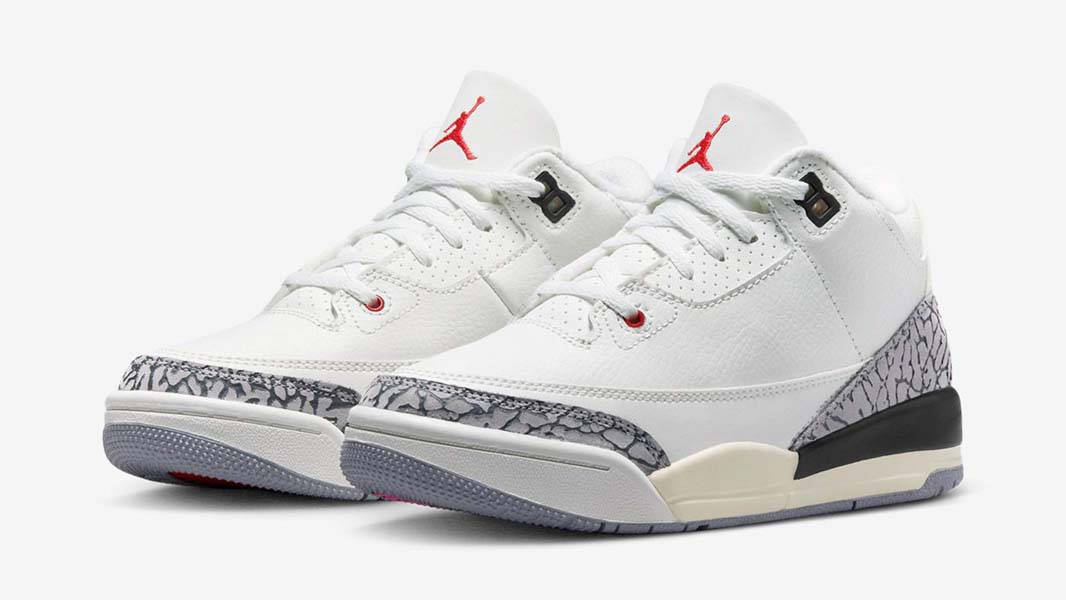 Air Jordan 3 Pre-School PS White Cement Reimagined | Where To Buy