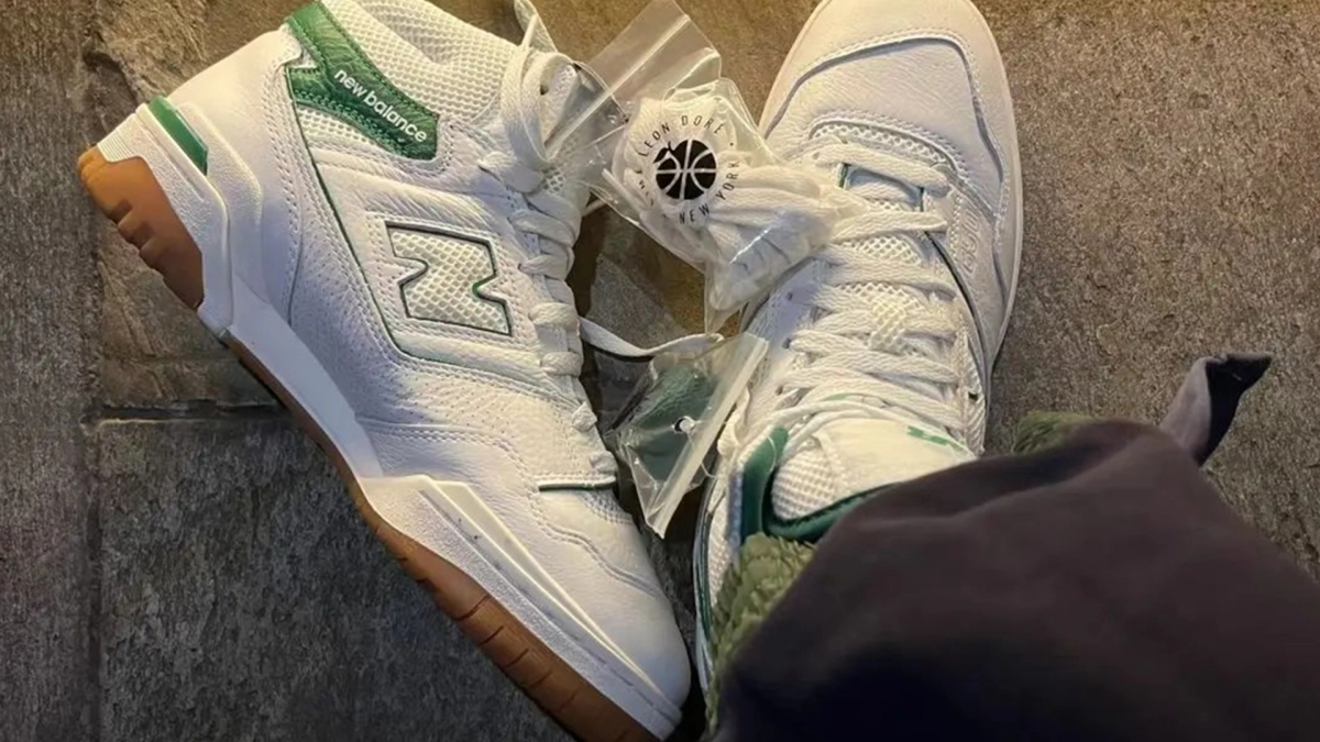 Aimé Leon Dore x New Balance 574 Pennant Pack Green White Marathon Running Shoes Sneakers WL574PGW Green Gum