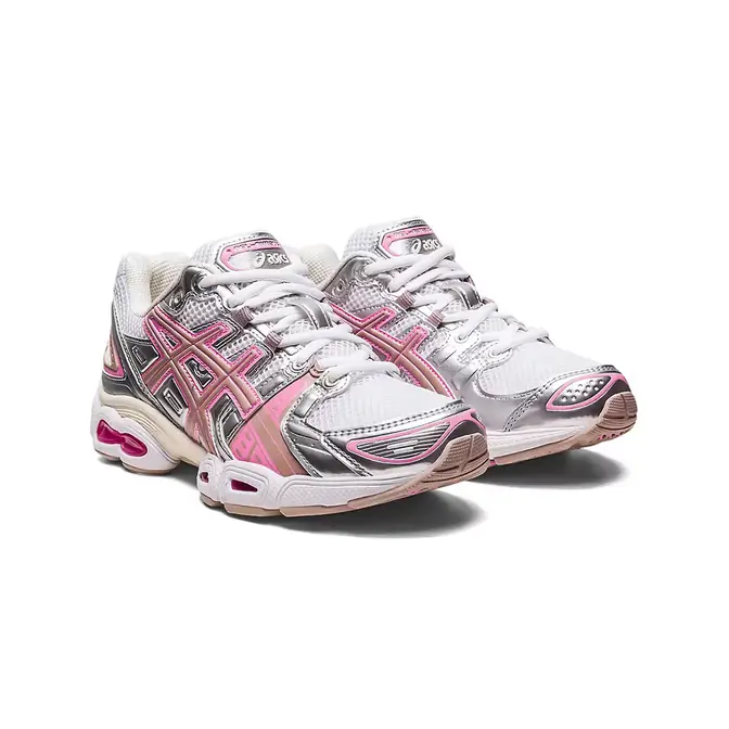 White and hot sale pink asics