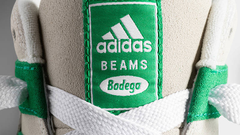 Bodega x Beams x adidas Adimatic Off White Green HR0776 Detail
