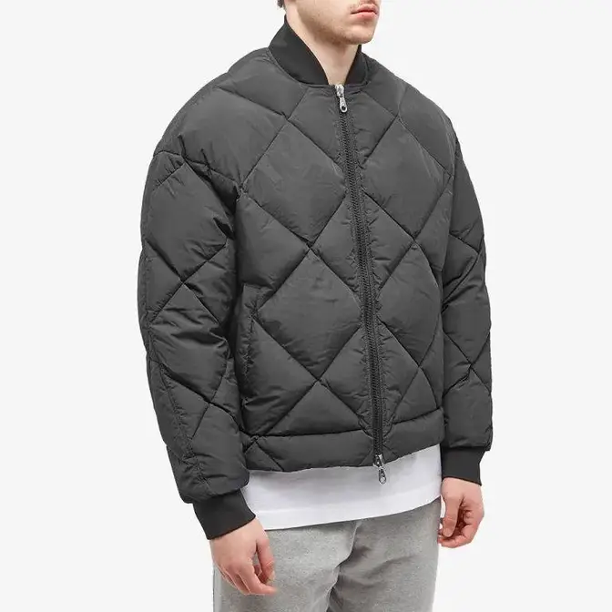 Cole Buxton CB Quilted Bomber Jacket Black Front