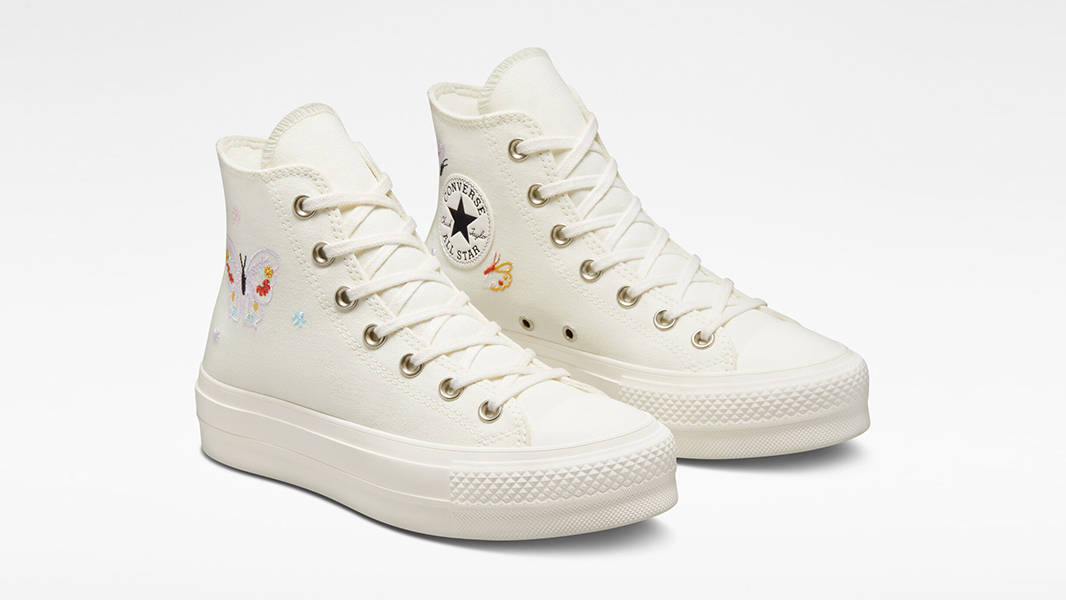 Converse Chuck Taylor Lift Platform Butterfly Wings High Egret A05979C Side