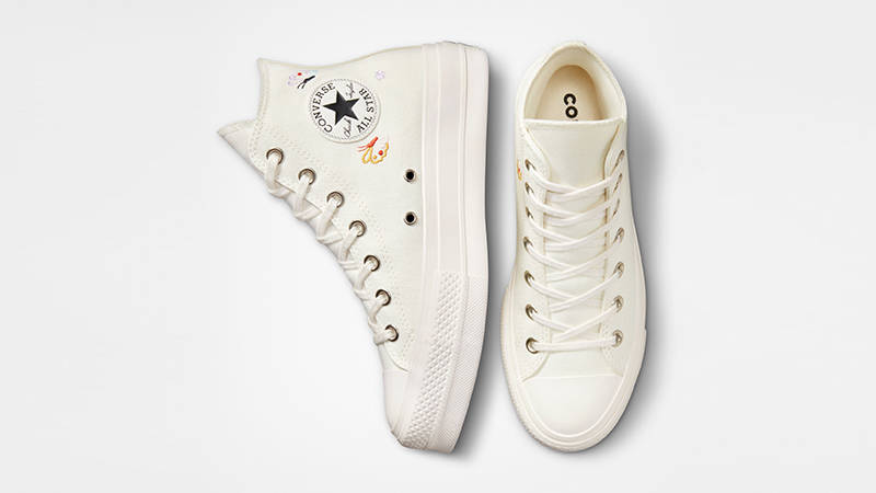 Converse Chuck Taylor Lift Platform Butterfly Wings High Egret