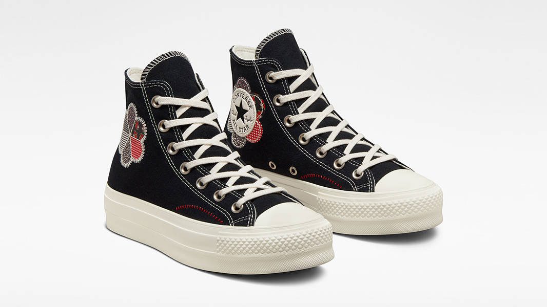 Converse Chuck Taylor Lift Platform Crafted Patchwork High Black A05194C Side